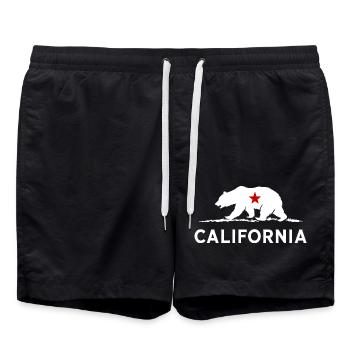 Fierté de l’État de l’ours de Californie - Short de bain - noir - Devant - AI Model Male 185 light (185cm)
