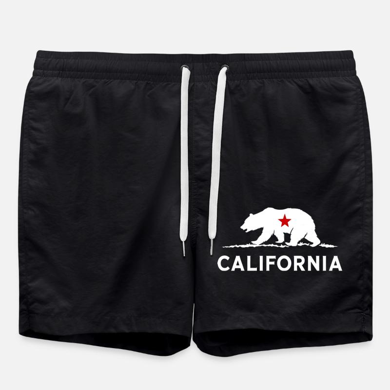 Fierté de l’État de l’ours de Californie - Short de bain - noir