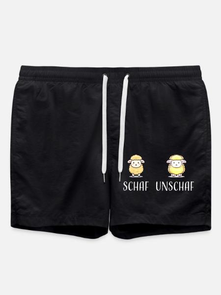 Sheep Sheep Funny Cool Gift - Swim Trunks - black