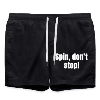 Spin do not stop! - Swim Trunks - black - Front - AI Model Male 185 light (185cm)