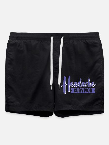 Headache Survivor - Badeshorts - Schwarz