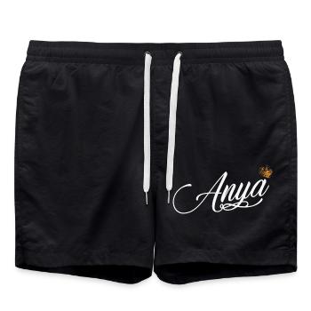 Anya Custom Name for Women Kids Toddlers - Anya - Swim Trunks - black - Front - AI Model Male 185 light (185cm)