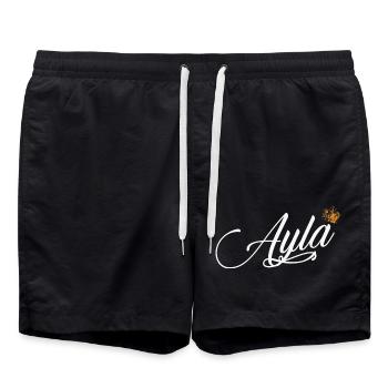 Ayla Custom Name für Frauen Kinder Kleinkinder - Ayla - Badeshorts - Schwarz - Vorne - AI Model Male 185 light (185cm)