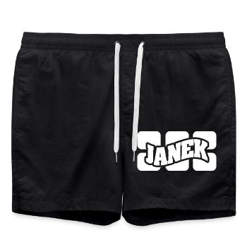 Name Janek - Swim Trunks - black - Front - AI Model Male 185 light (185cm)