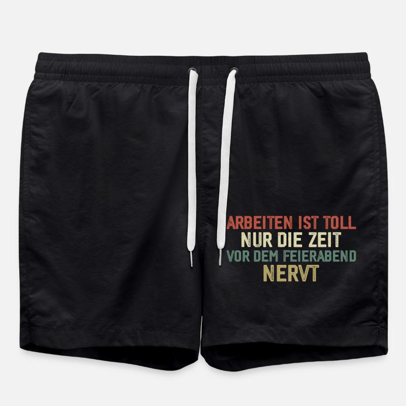 Funny Work Gift - Swim Trunks - black