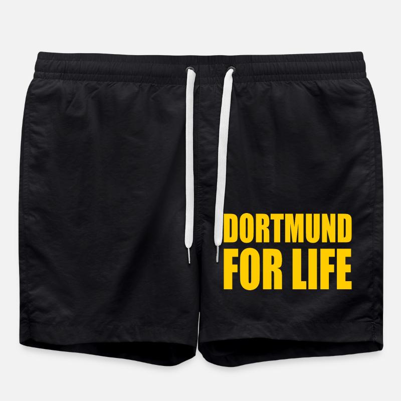 dortmund for life - Badeshorts - Schwarz
