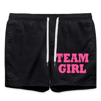 Team girl - Badeshorts - Schwarz - Vorne - AI Model Male 185 light (185cm)