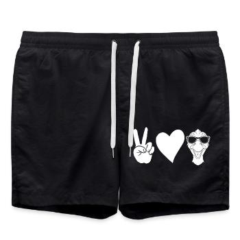 Gans - Badeshorts - Schwarz - Vorne - AI Model Male 185 light (185cm)