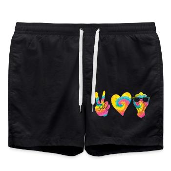 Gans - Badeshorts - Schwarz - Vorne - AI Model Male 185 light (185cm)