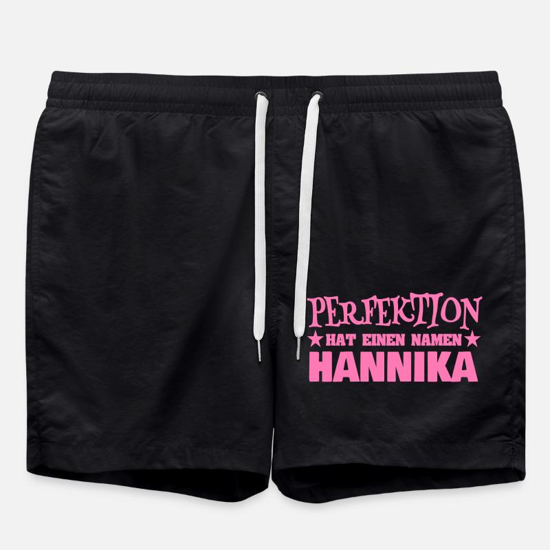 Woman's name Hannika - Swim Trunks - black