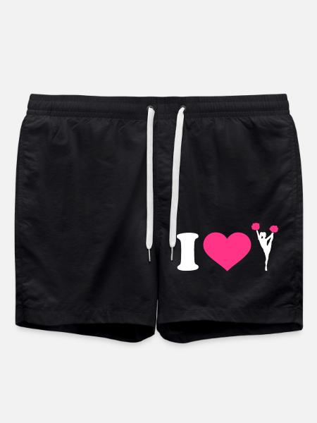 I Love Cheerleading - Swim Trunks - black