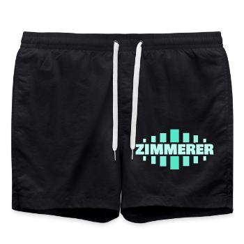 Zimmerer als Beruf - Badeshorts - Schwarz - Vorne - AI Model Male 185 light (185cm)