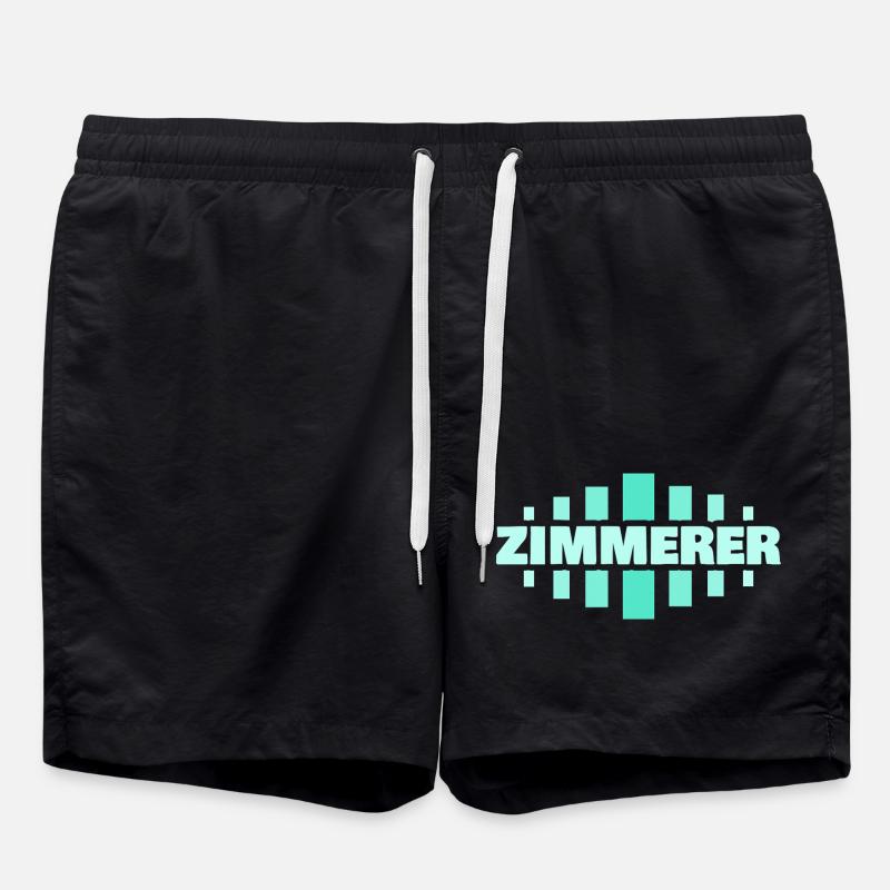 Zimmerer als Beruf - Badeshorts - Schwarz