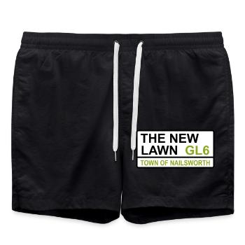 Forest Green Nailsworth The New Lawn Iconic Street - Swim Trunks - black - Front - AI Model Male 185 light (185cm)