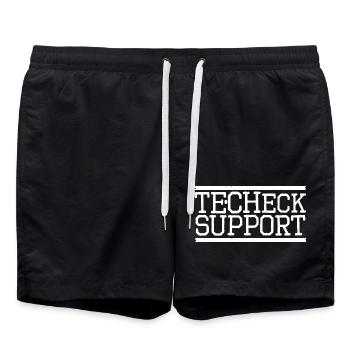 techeck support text - Badeshorts - Schwarz - Vorne - AI Model Male 185 light (185cm)