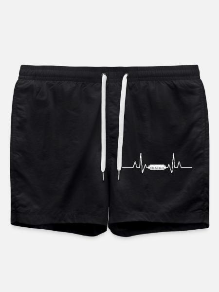 Harmonica Heartbeat Harmonica - Swim Trunks - black