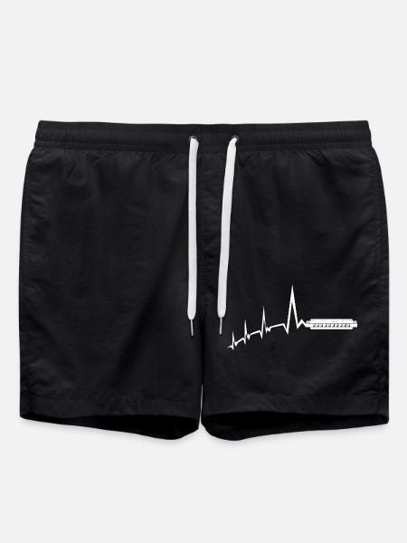 Harmonica Heartbeat Harmonica - Swim Trunks - black