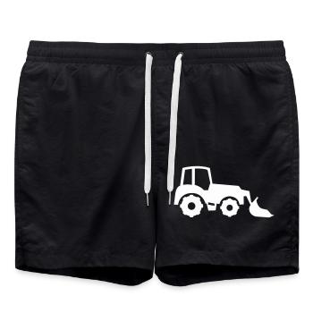 excavatrice - Short de bain - noir - Devant - AI Model Male 185 light (185cm)