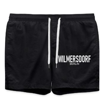 Wilmersdorf - Berlin - Deutschland - Badeshorts - Schwarz - Vorne - AI Model Male 185 light (185cm)