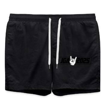 Jga 2025 Junggesellenabschied - Badeshorts - Schwarz - Vorne - AI Model Male 185 light (185cm)