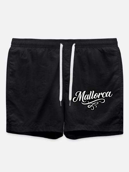 Mallorca Schriftzug - Badeshorts - Schwarz