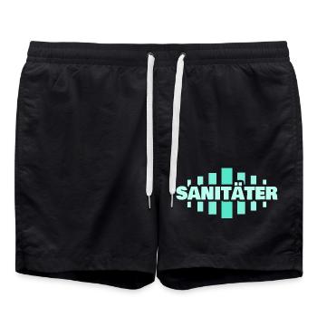 Occupation Paramedic - Swim Trunks - black - Front - AI Model Male 185 light (185cm)
