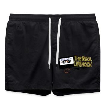 the real life hack - Badeshorts - Schwarz - Vorne - AI Model Male 185 light (185cm)