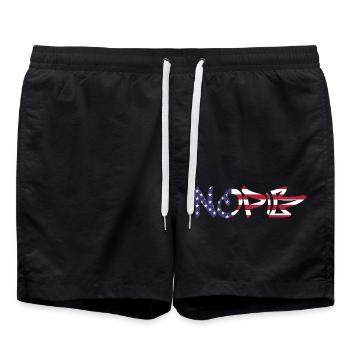 No Kings in America since 1776 - Swim Trunks - black - Front - AI Model Male 185 light (185cm)