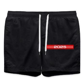 2025 Jahr Element - Badeshorts - Schwarz - Vorne - AI Model Male 185 light (185cm)