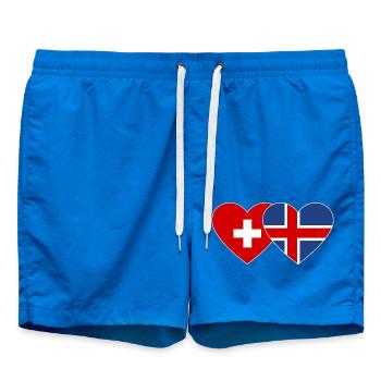 Suisse Islande Drapeau Coeur - Short de bain - cobalt blue - Devant