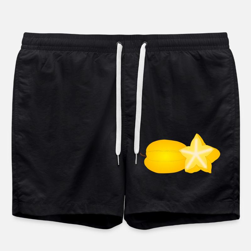 star fruit - Swim Trunks - black