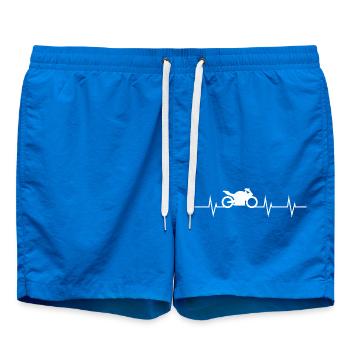 Heartbeat of a biker - Born to be free - Swim Trunks - cobalt blue - Front