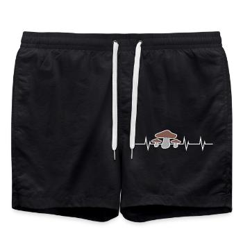 Champignon Heartbeat - Short de bain - noir - Devant - AI Model Male 185 light (185cm)