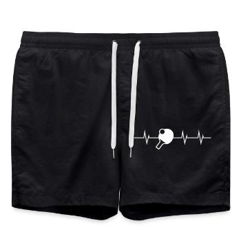 battement de cœur du tennis de table - Short de bain - noir - Devant - AI Model Male 185 light (185cm)