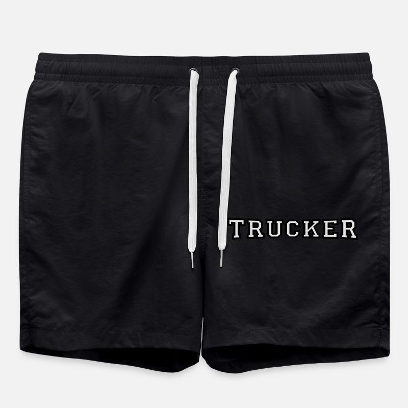 Trucker - Badeshorts - Schwarz