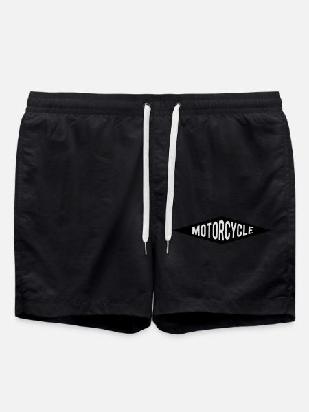 Motorrad - Badeshorts - Schwarz