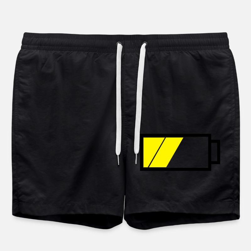 Akku halbvoll - Badeshorts - Schwarz
