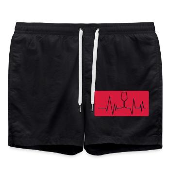 WINE - Vital parameters (v) - Swim Trunks - black - Front - AI Model Male 185 light (185cm)