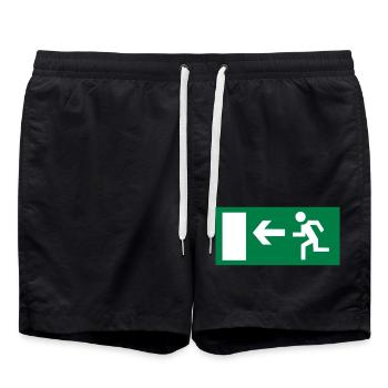 Sortie de secours - Short de bain - noir - Devant - AI Model Male 185 light (185cm)