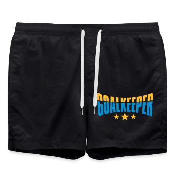 Gardien de but gardien de but tenant ballon de foot - Short de bain - noir - Devant - AI Model Male 185 light (185cm)