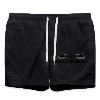 Bis einer heult Panzer Frieden Weltfrieden Krieg - Badeshorts - Schwarz - Vorne - AI Model Male 185 light (185cm)