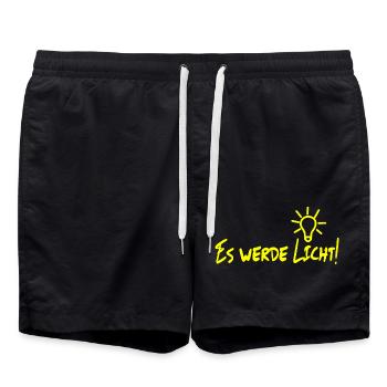 Que la lumière soit allumée! - Short de bain - noir - Devant - AI Model Male 185 light (185cm)