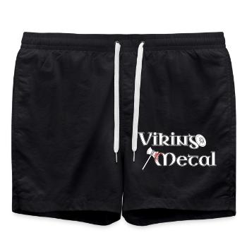 Viking Metal - Swim Trunks - black - Front - AI Model Male 185 light (185cm)