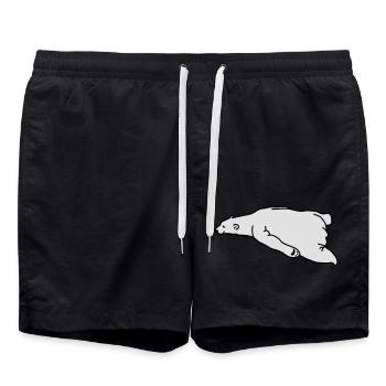 lazy_bear - Short de bain - noir - Devant - AI Model Male 185 light (185cm)