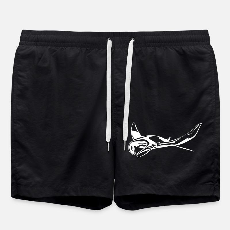 Manta Rays - Swim Trunks - black
