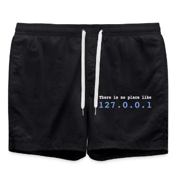 Il n'y a pas d'endroit comme programmeur 127.0.0.1 - Short de bain - noir - Devant - AI Model Male 185 light (185cm)