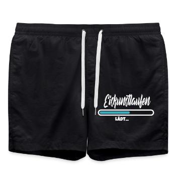 Eiskunstlaufen lädt bitte warten - Badeshorts - Schwarz - Vorne - AI Model Male 185 light (185cm)
