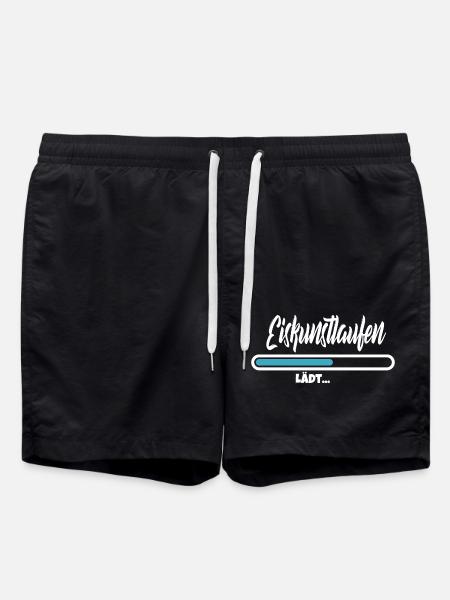Eiskunstlaufen lädt bitte warten - Badeshorts - Schwarz