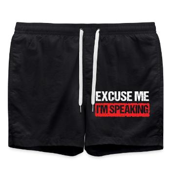 Feminism Vice President Kamala Harris USA - Swim Trunks - black - Front - AI Model Male 185 light (185cm)