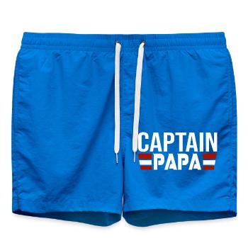 Dad captain dad gift Christmas birthday - Swim Trunks - cobalt blue - Front